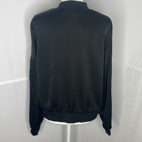 Bcbgmaxaria black zip up bomber jacket - Picture 4 of 8